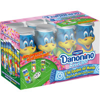 DANONINO Bebedino edición Mundial de fútbol sabor fresa pack 8 unidades 100 g