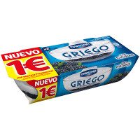 DANONE OIKOS yogur griego con moras pack 2 unidades 115 g