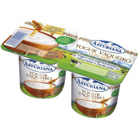 ASTURIANA yogur vaqueiro natural con miel de asturias pack 2 unidades 125 g