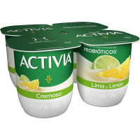 DANONE yogur sabor limon pack 4 unidades