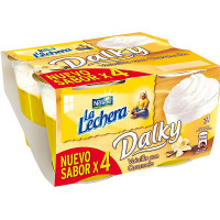 LA LECHERA DALKY vainilla con caramelo y nata pack 4 unidades 100 g