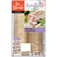 LA BROCHE Fun Roll flautas de bacon y 2 quesos 2 unidades envase 275 g