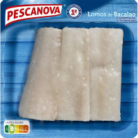 PESCANOVA lomos de bacalao en su punto de sal bandeja 300 g neto escurrido
