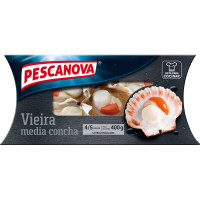 PESCANOVA vieira media concha estuche 400 g neto escurrido