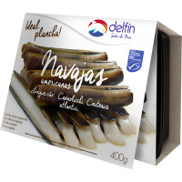 DELFIN navajas crudas bandeja 400 g neto escurrido