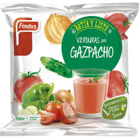 FINDUS verduras para gazpacho batir y listo 2 bolsas individuales para 4 raciones bolsa 700 g