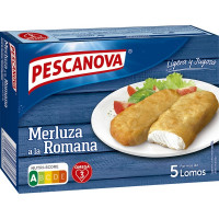 PESCANOVA lomos a la romana de merluza rebozada 5 unidades estuche 325 g