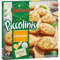 BUITONI PICCOLINIS mini pizzas 3 quesos 9 unidades estuche 270 g