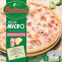 BUITONI MICRO Prosciutto pizza de jamón y queso especial microondas estuche 315 g
