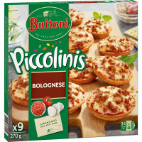 BUITONI PICCOLINIS mini pizzas a la boloñesa 9 unidades estuche 270 g