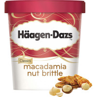 HAAGEN-DAZS Macadamia Nut Brittle helado de vainilla con nueces de macadamia caramelizadas tarrina 500 ml