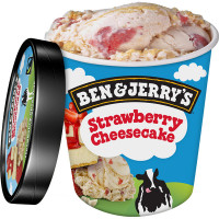 BEN & JERRY`S Strawberry Cheesecake helado de tarta de queso con fresa y cookie tarrina 500 ml