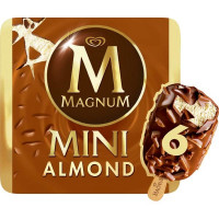 FRIGO MAGNUM Mini Almond helado de vainilla con chocolate y almendras 6 unidades estuche 360 ml