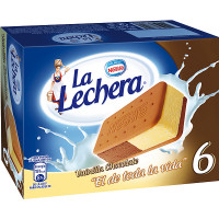 NESTLE sándwich de galleta con helado de vainilla y chocolate 6 unidades estuche 600 ml