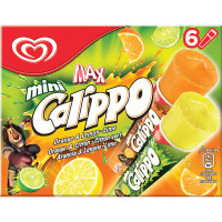 CALIPPO mini mix sabor naranja y limón sin gluten 6 unidades estuche 480 ml