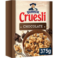 QUAKER Cruesli copos de avena integral con chocolate paquete 375 g