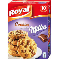 ROYAL preparado pra hacer cookies con pepitas de chocolate Milka 10 raciones estuche 280 g