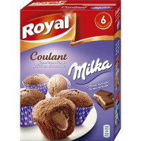 ROYAL preparado para hacer Coulant con chocolate Milka 6 raciones caja 195 g