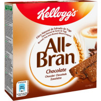 KELLOGG`S ALL-BRAN barritas de cereales de chocolate con fibra natural de salvado de trigo estuche 240 g 6 unidades