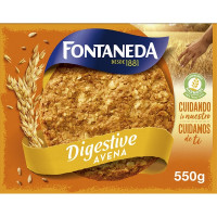 FONTANEDA Digestive galletas de avena estuche 550 g