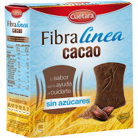 CUETARA Fibra Línea galletas de cacao sin azúcar paquete 360 g