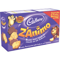 CADBURY Z`Animo galletas de chocolate con formas de animales paquete 200 g