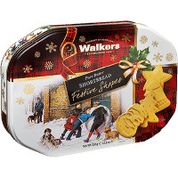 WALKERS Festive Shapes Shortbread galletas de mantequilla lata 350 g