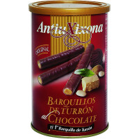 ANTIU XIXONA barquillo rellenos de turrón al chocolate bote 200 g
