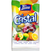 TIRMA Cristal caramelos surtidos sabor fresa limón menta anís y naranja bolsa 150 g
