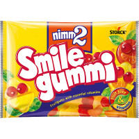 NIMM2 SMILE GUMMI caramelos de goma con zumo de frutas y vitaminas sabor frutas diversas bolsa 100 g