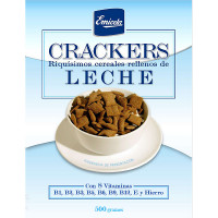 EMICELA Crackers cereales rellenos de leche estuche 500 g