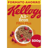 KELLOGG`S ALL-BRAN Fibre Plus con fibra natural de salvado de trigo paquete 500 g