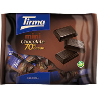 TIRMA mini chocolate negro 70% cacao sin gluten bolsa 210 g