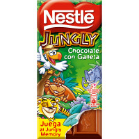 NESTLÉ Jungly chocolate con leche relleno de galleta tableta 125 g