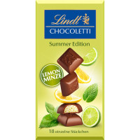 LINDT CHOCOLETTI chocolate relleno de limón y menta edición de verano tableta 100 g