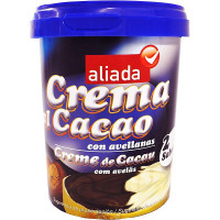 ALIADA crema de cacao con avellanas 2 sabores tarro 500 g