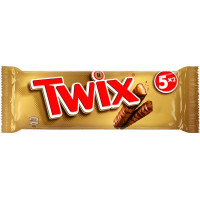 TWIX barritas de chocolate y caramelo pack 5X50 g envase 250 g