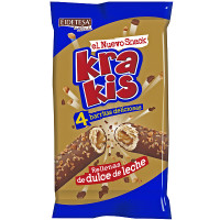 Eidetesa krakis 4 barritas rellenas de dulce de leche paquete 170 g