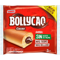 BOLLYCAO rellenos de cacao sin aceite de palma 3 unidades envase 180 g formato ahorro