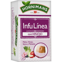 HORNIMANS Infulínea infusión con malva, hinojo, saúco y manzana estuche 20 bolsitas
