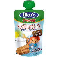 HERO NANOS Kikirikí Desayuno yogur con barquillo formato bolsita pouche 100 g