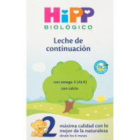 HIPP BIOLOGICO leche de continuación Bio 2 ecológica con omega 3 y calcio desde los 6 meses envase 600 g