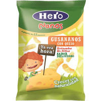 HERO NANOS gusananos con queso desde 12 meses bolsa 15 g
