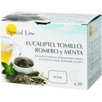 SPECIAL LINE infusión respiratoria de eucalipto tomillo romero y menta estuche 20 bolsitas