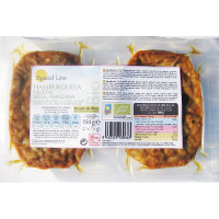 SPECIAL LINE EL CORTE INGLES Bio hamburguesa vegetal de setas y manzana sin gluten ecológica 2x75g envase 150 g
