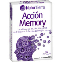 NATURTIERRA Acción Memory con vitaminas tipo B envase 60 cápsulas