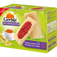 GERBLE SIN GLUTEN tostadas de avena fuente de fibra caja 150 g