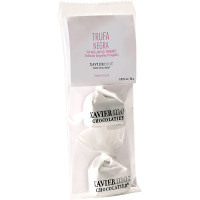 XAVIER MOR CHOCOLATIER trufa negra con avellana del Piamonte y chocolate sin gluten bolsa 25 g