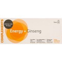 SPECIAL LINE EL CORTE INGLES Complements Energy + Ginseng con jalea real, minerales, vitaminas y sin gluten estuche 10 unidades sabor a mandarina