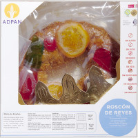 ADPAN roscón de Reyes congelado sin gluten sin lactosa envase 500 g